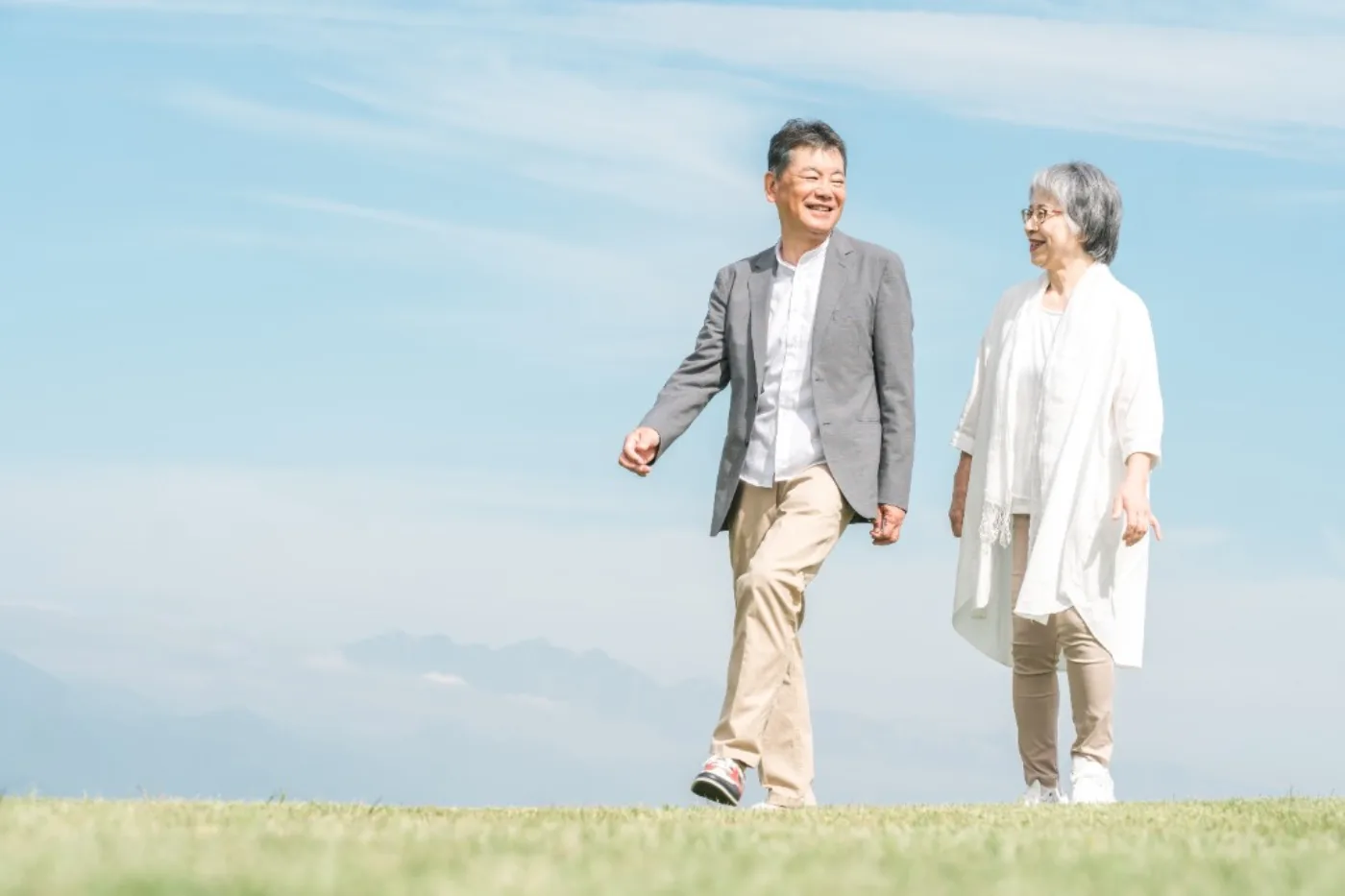 健康に歩み続ける夫婦